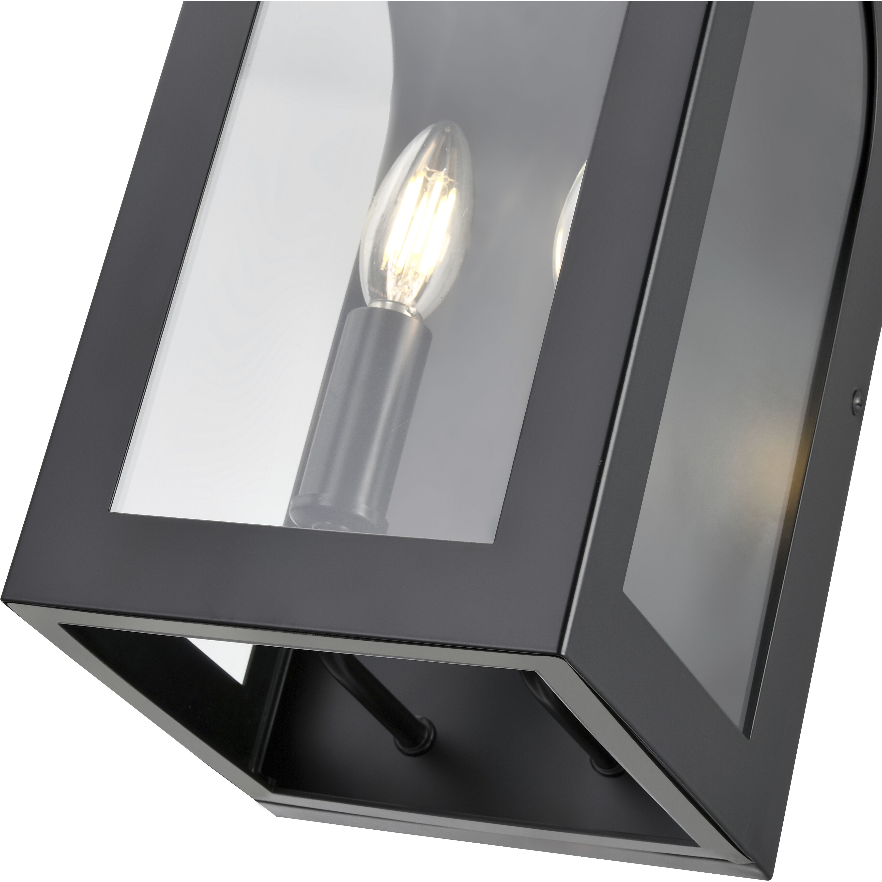 Bratton 2 Light 19 inch Powder Coated Black Outdoor Wall Sconce